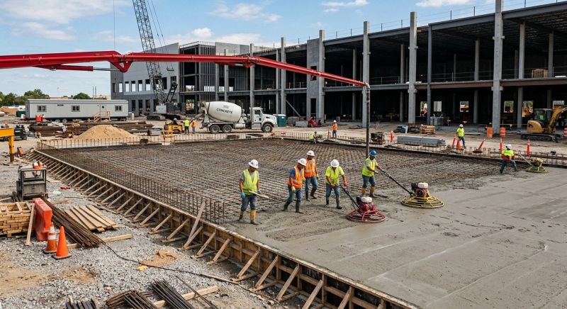 Commercial Slab Installation in Lewis And Clark County, MT