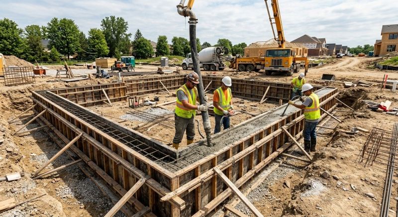 Foundation Wall Pouring
